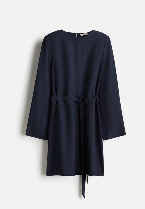 H&M - Tie-belt dress - blue