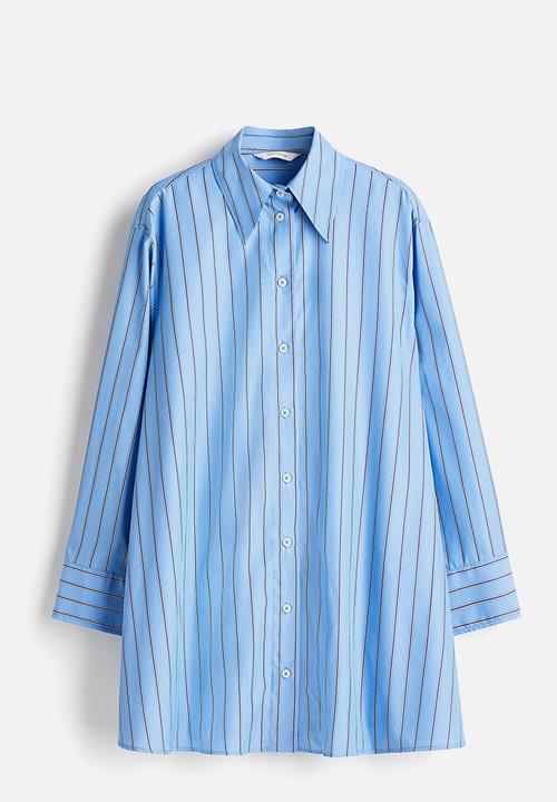 H&M - A-line shirt dress - blue