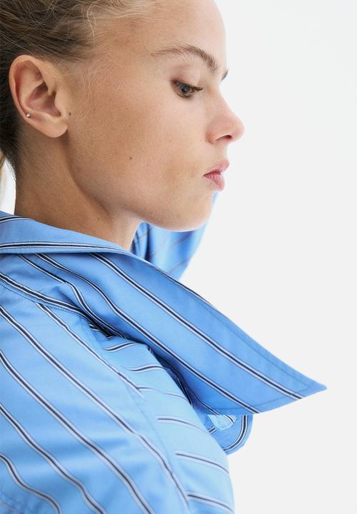 H&M - A-line shirt dress - blue