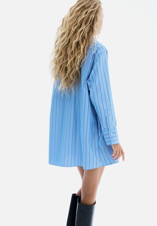 H&M - A-line shirt dress - blue