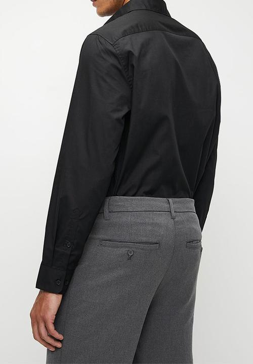 H&M - Regular fit easy-iron shirt - black