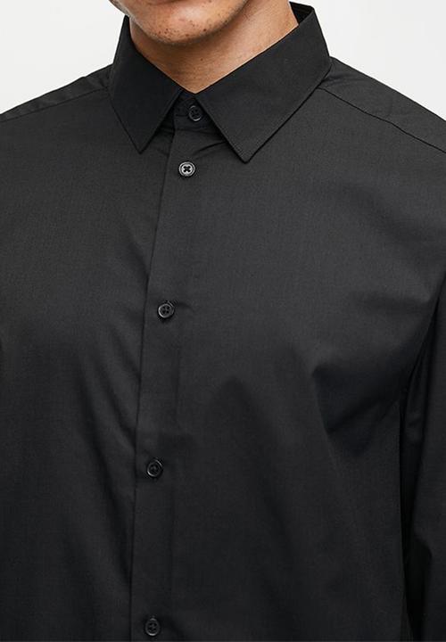 H&M - Regular fit easy-iron shirt - black