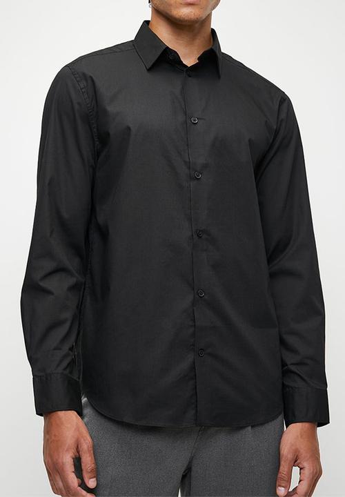 H&M - Regular fit easy-iron shirt - black