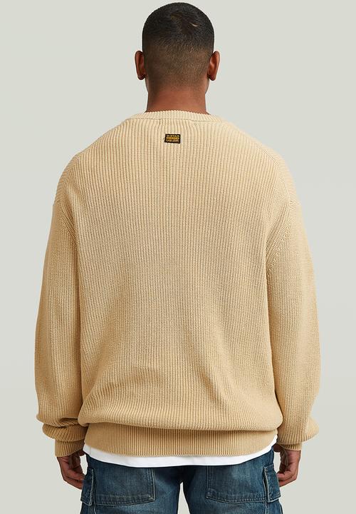 G-STAR - Stencil Gr Loose R Knit - Cream