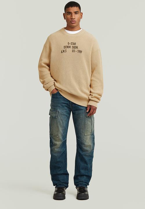 G-STAR - Stencil Gr Loose R Knit - Cream