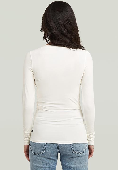 G-STAR - 2nd skin r t long sleeve wmn - Milk