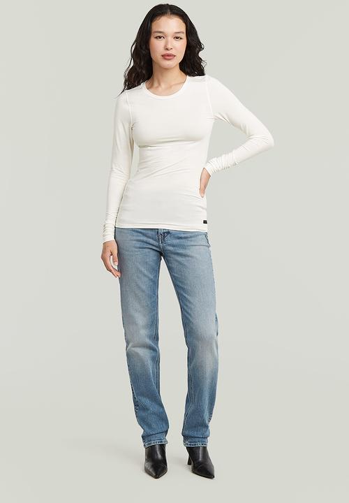 G-STAR - 2nd skin r t long sleeve wmn - Milk