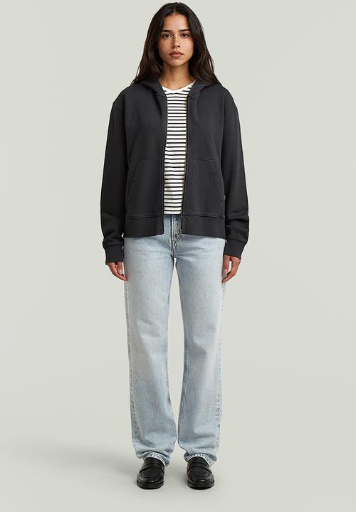 G-STAR - Washed hdd zip relaxed sw wmn - Dk black gd