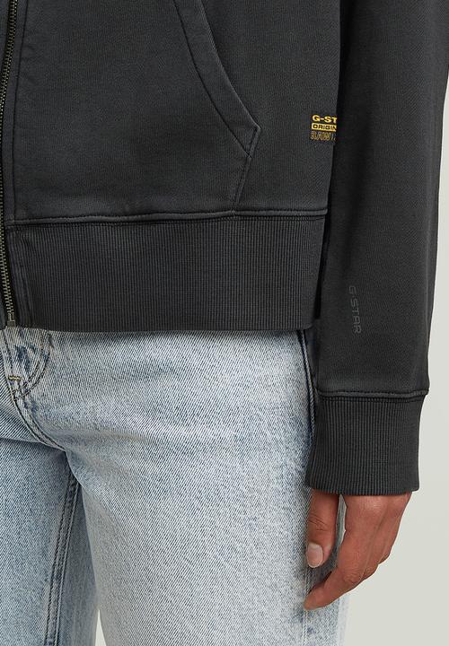 G-STAR - Washed hdd zip relaxed sw wmn - Dk black gd
