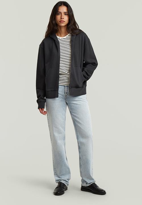 G-STAR - Washed hdd zip relaxed sw wmn - Dk black gd