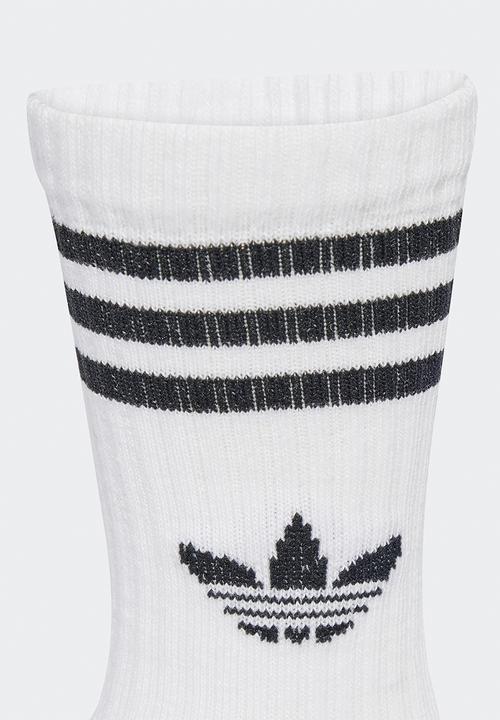 adidas Originals - Crew Sock 3 Pack - White & Black