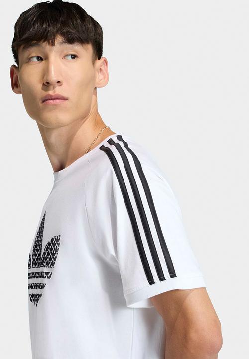 adidas Originals - Monogram Infill  3Stripe Tee - White