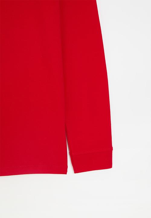 POLO - Boys robert long sleeve golfer - red
