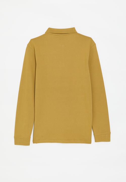 POLO - Boys robert long sleeve golfer - bronze 