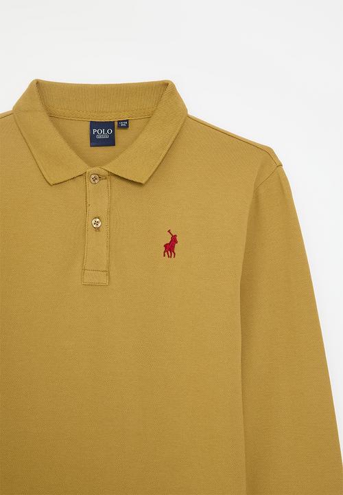 POLO - Boys robert long sleeve golfer - bronze 