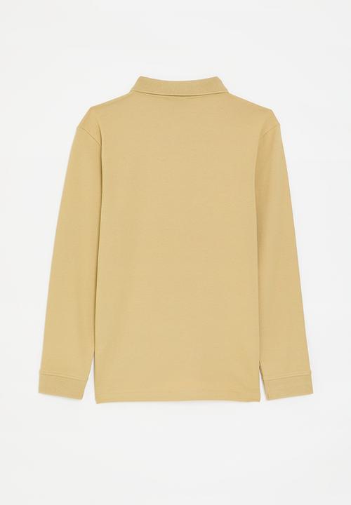 POLO - Boys robert long sleeve golfer - camel