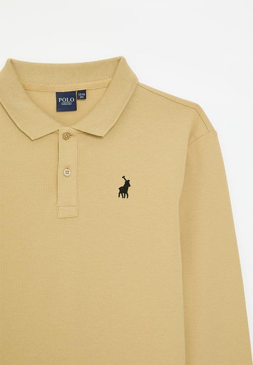 POLO - Boys robert long sleeve golfer - camel