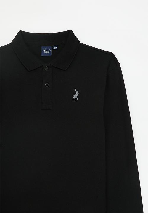 POLO - Boys robert long sleeve golfer - black