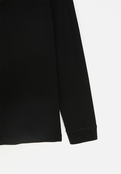 POLO - Boys robert long sleeve golfer - black