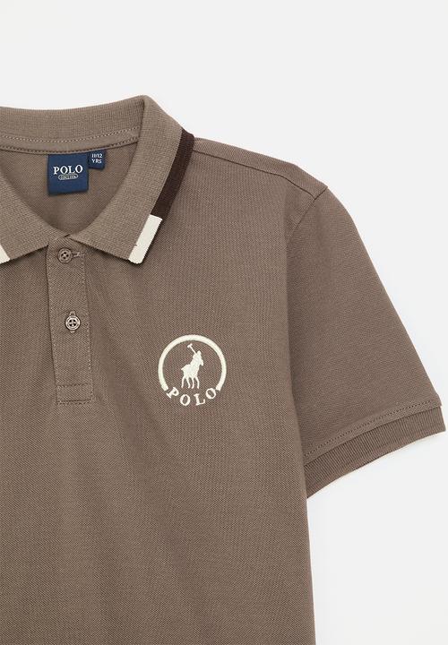 POLO - Boys sbusiso embroidered short sleeve golfer - huckleberry