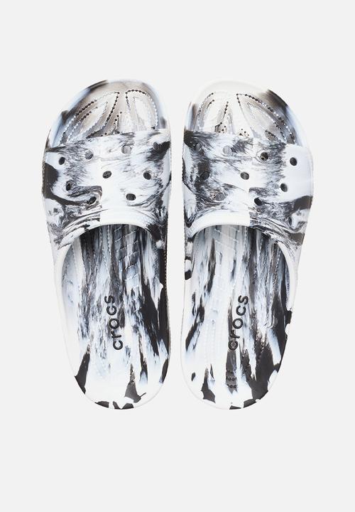 Crocs - Men's Marbled Slide - Black/White