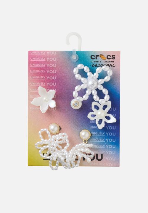 Crocs - White Pearl Beaded 5 Pack - Multi