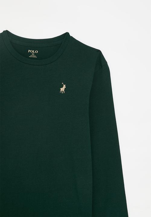 POLO - BOYS ASHTON LS TEE - FOREST GREEN