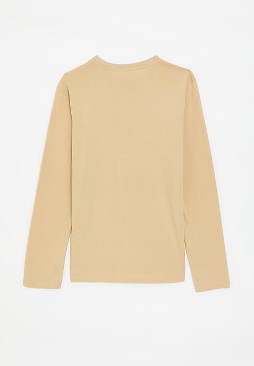 POLO - KEVIN PRINTED LS TEE - CAMEL