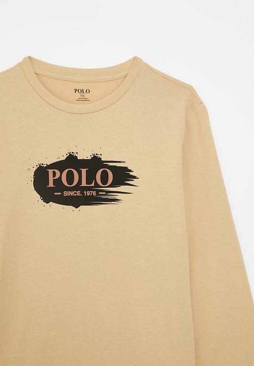 POLO - KEVIN PRINTED LS TEE - CAMEL
