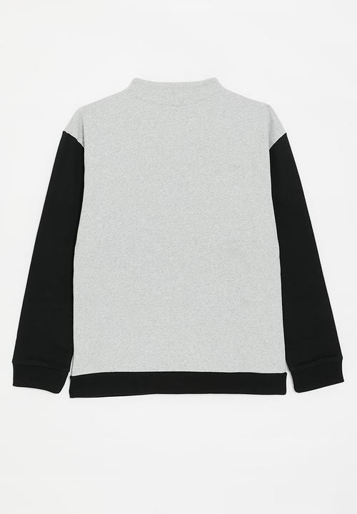 POLO - Boys anthony high neck sweater - black & grey