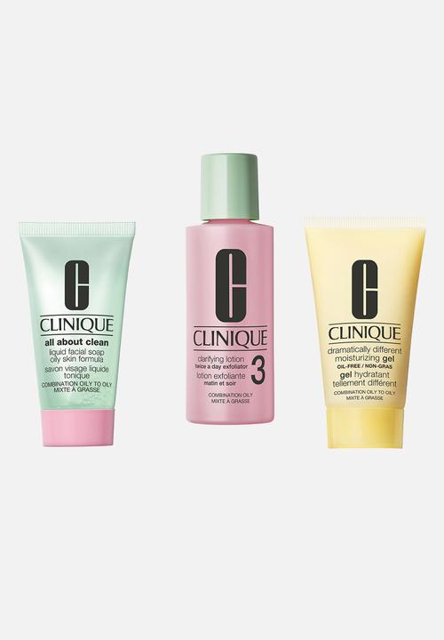 Clinique - Healthy Skin Routine: Mini 3-Step Kit For Combination Oily Skin
