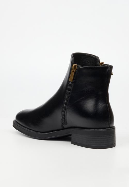 Miss Black - Deer 1 side zip ankle boot - black