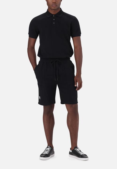 Steve Madden - Jasper Jacquard Embossed Shorts - Black