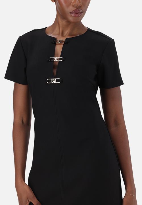 Steve Madden - Ladies maya short dress with buckles - black