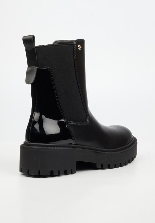 Miss Black - Mesa 1 chelsea chunky ankle boot - black