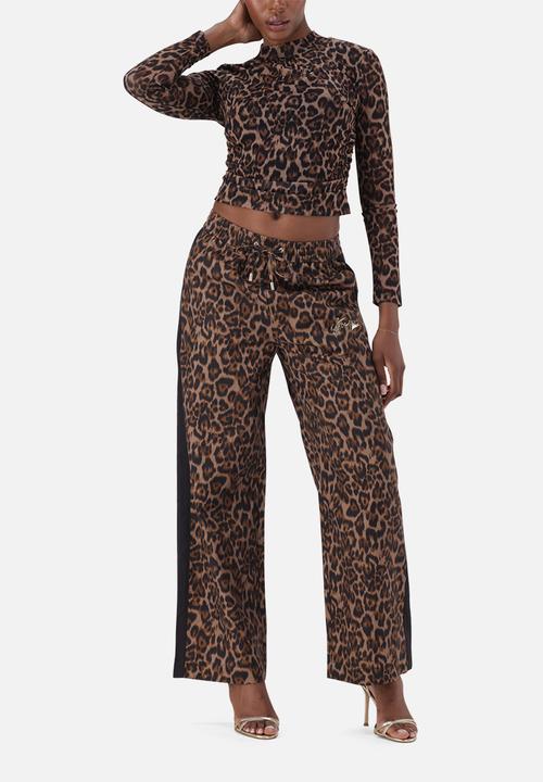 Steve Madden - Ladies carol leopard print pant - brown/chocolate