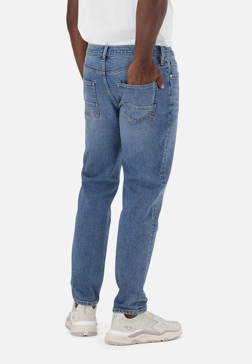 Steve Madden - Mens Slade Slim Mid Wash 2 - Mid Blue