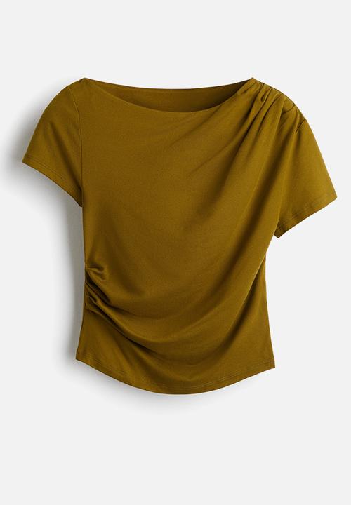 H&M - Draped top - olive green