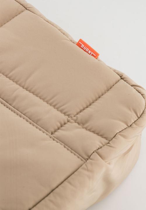 Burnt  - Quilted Tote Bag - Cashew