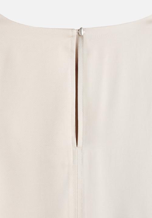 H&M - Shoulder-pad blouse - light beige