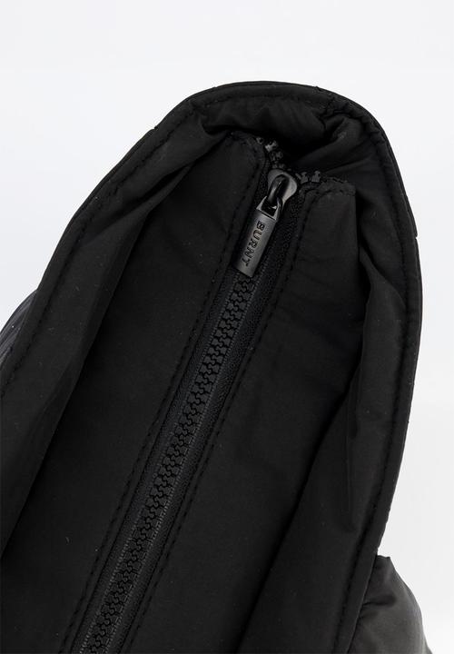 Burnt  - Quilted Tote Bag - Black
