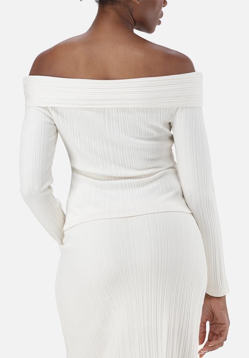 Steve Madden - Ladies daisy off the shoulder modal top - cream