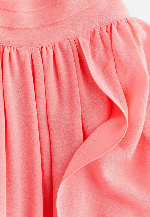 H&M - Draped cape-detail dress - pink