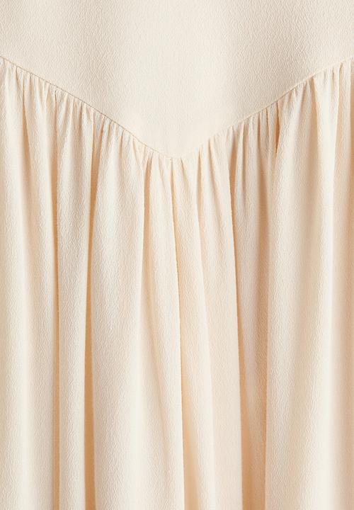 H&M - Long viscose skirt - light beige