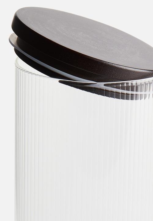 H&M - Fluted glass jar - transparent