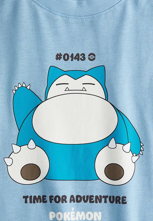 H&M - Oversized printed T-shirt - blue/pokémon