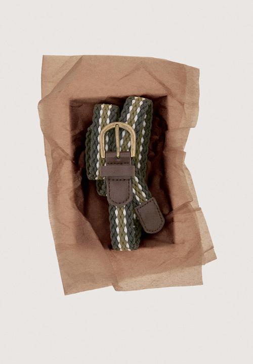 MANGO - Cinturón - Khaki