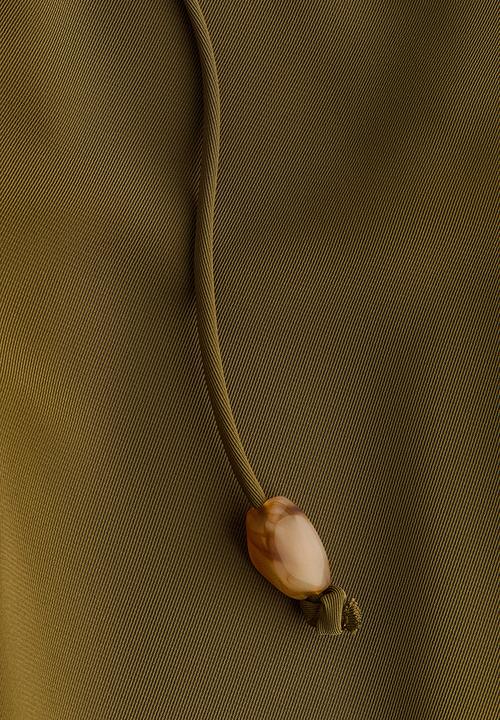 H&M - Wide drawstring trousers - dark khaki green