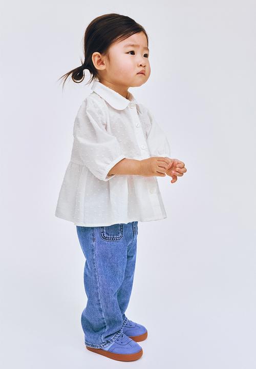 H&M - Cotton plumeti blouse - white