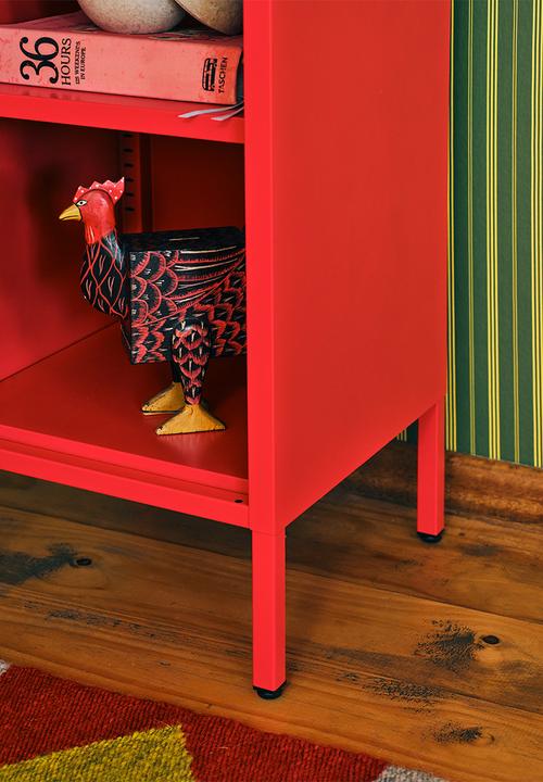 Popstrukt - Sugar cube side table - red polka